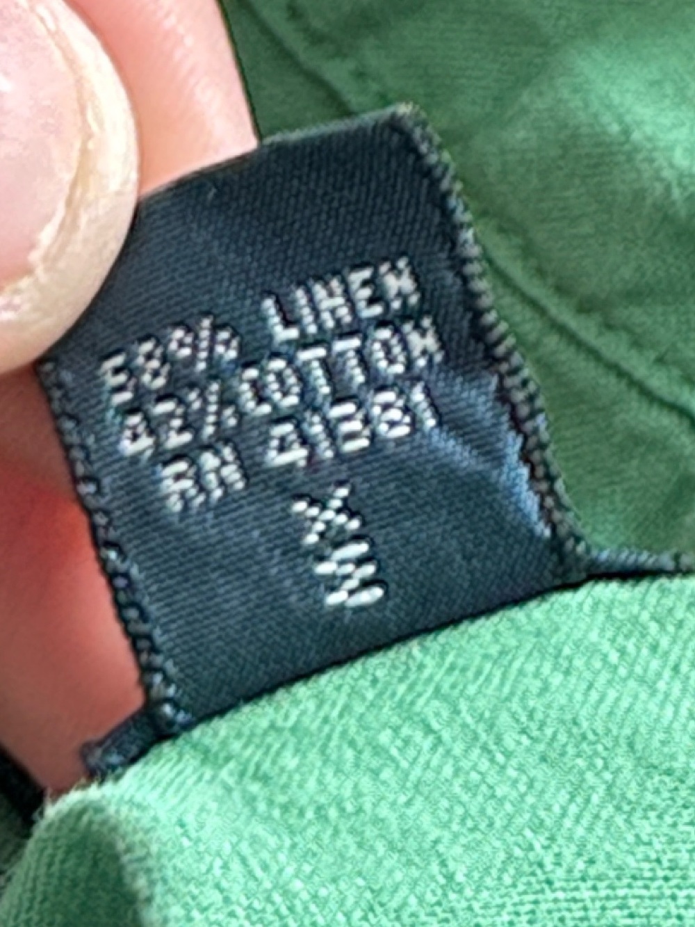 RALPH LAUREN GREEN LINEN SHORT SLEEVE BUTTON DOWN MENS XLT - Picture 6 of 6